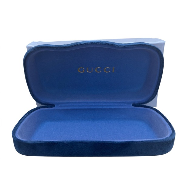 NWT Gucci Navy Velvet Eyewear Case 2 - Picture 2 of 3